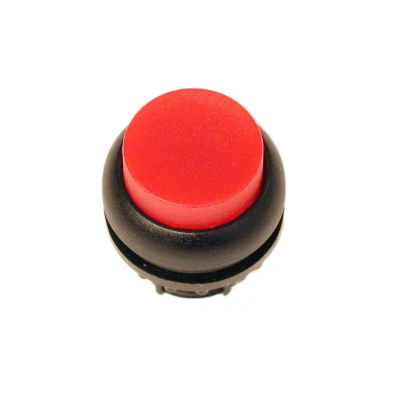 M22S-DLH-R Botón pulsador iluminado Saliente B/negro 22mm Momentáneo Rojo