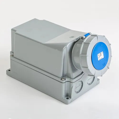 Base mural 125A 2P+T 230VCA 6h Azul IP66-IP67