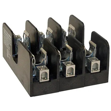 Base portafusible para fusible clase H, K y R  3P 60A 250VCA/CD 200kA Riel DIN