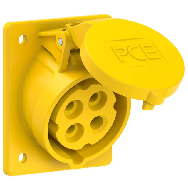 1302 Base empotrar 3P+T 4H 16A 110V IP44 Amarillo