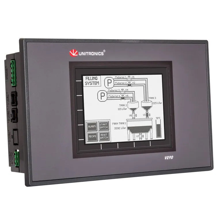 PLC+HMI 5.7” LCD FSTN 320x240px + teclado virtual No incluye I/O 12/24VCD