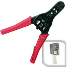 Herramienta prensar conectores 4, 6, 8 polos. RJ45, RJ12, RJ11