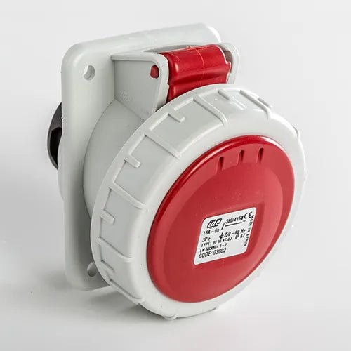 Base empotrar inclinada 16A 3P+T 400VCA 6h Rojo IP66-IP67