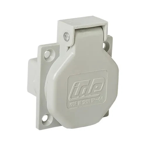 Base empotrar tipo schuko 16A 2P+T 250VCA Gris IP44