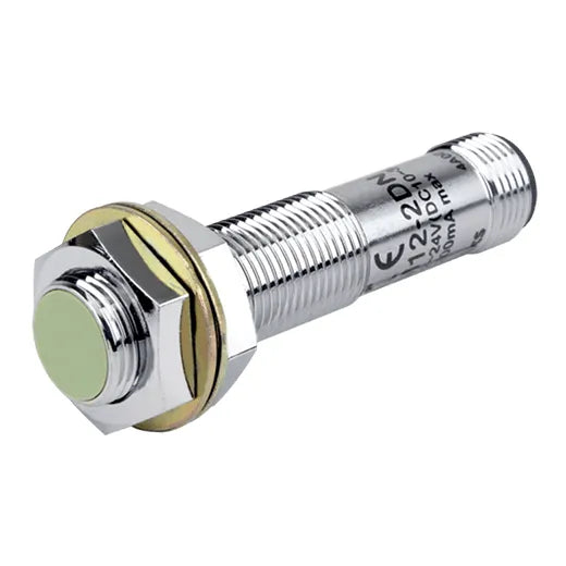 PRCM12-2DN2 Sensor inductivo M12 SN 2mm Rasante 24VCD NPN NC T/conector IP67
