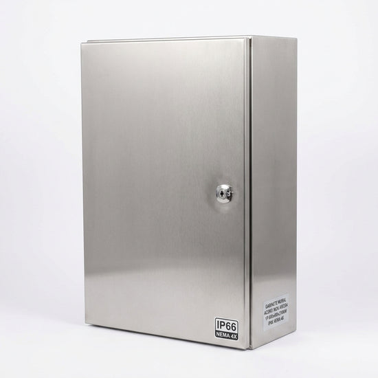 Gabinete mural de acero inoxidable AISI304 1P 600Hx400Wx210Dmm IP66 NEMA 4X