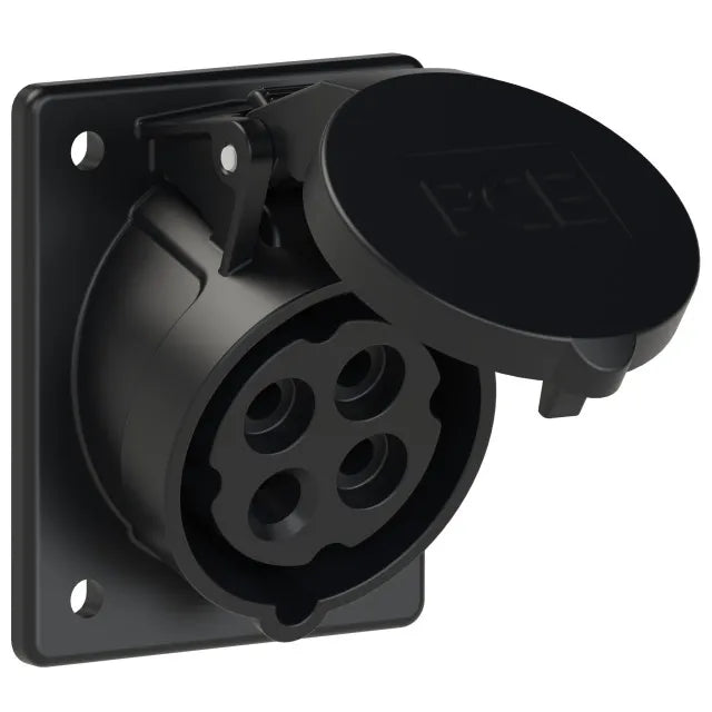 5302 Base empotrar 3P+T 7H 16A 500V IP44 Negro