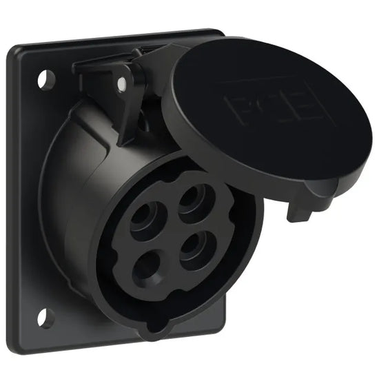 5302 Base empotrar 3P+T 7H 16A 500V IP44 Negro