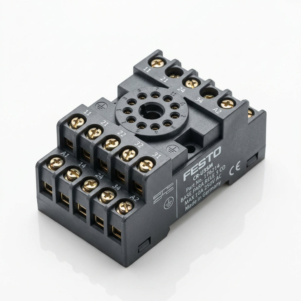 FESTO BASE PARA RELE CR-U 3 CONTATOS DE SALIDA 11 PINES CR-U3SM TORNILLO