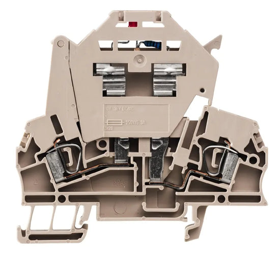 ZSI 2.5/LD 10-36 DC/AC Clema portafusible europeo c/LED 2.5mm² 6.3A Beige