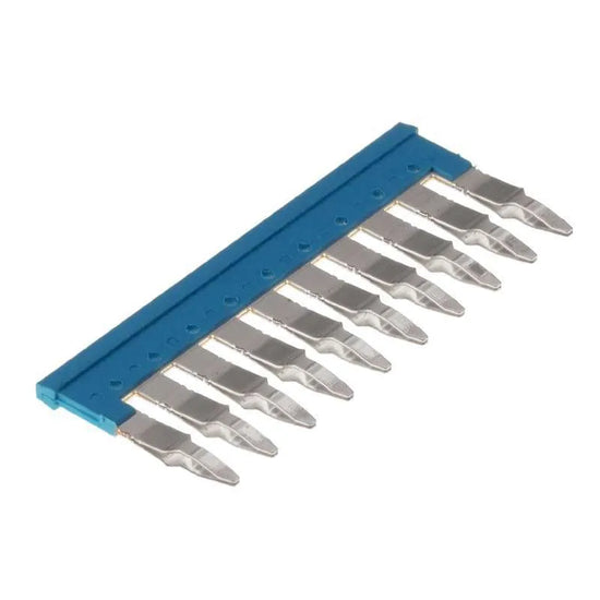 ZQV 4N/10 BL Puente enchufable azul de 10 polos para WDU/ZDU/ZDK… de 4 mm²