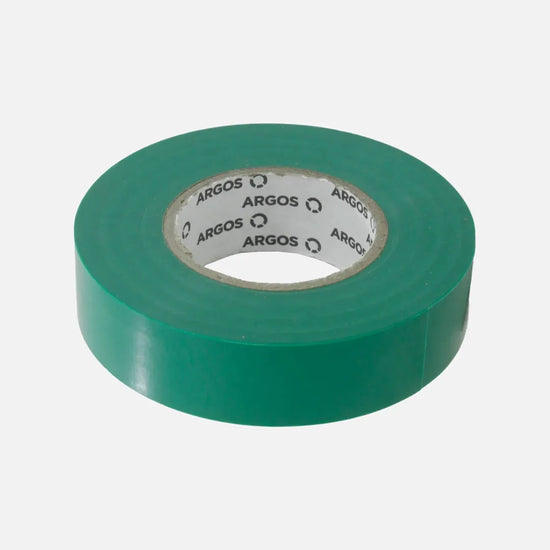 Cinta de aislar vinil color verde 19mmX18M Argos