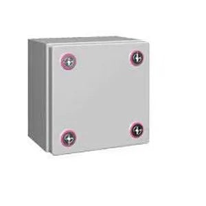 KX Caja de bornes de chapa de acero 150Hx150Wx120Dmm IP66 RAL7035 Sin placa.Mont