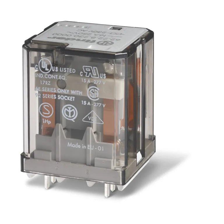 Relevador de potencia para PCB 8 pines 230VAC 3CO 3NA3NC AgCdO 16A 250V