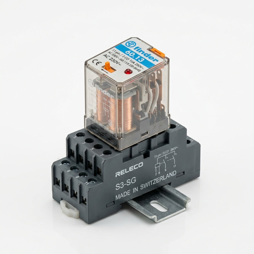 Releco S3-sg + Rele Finder 60.13 socket / base