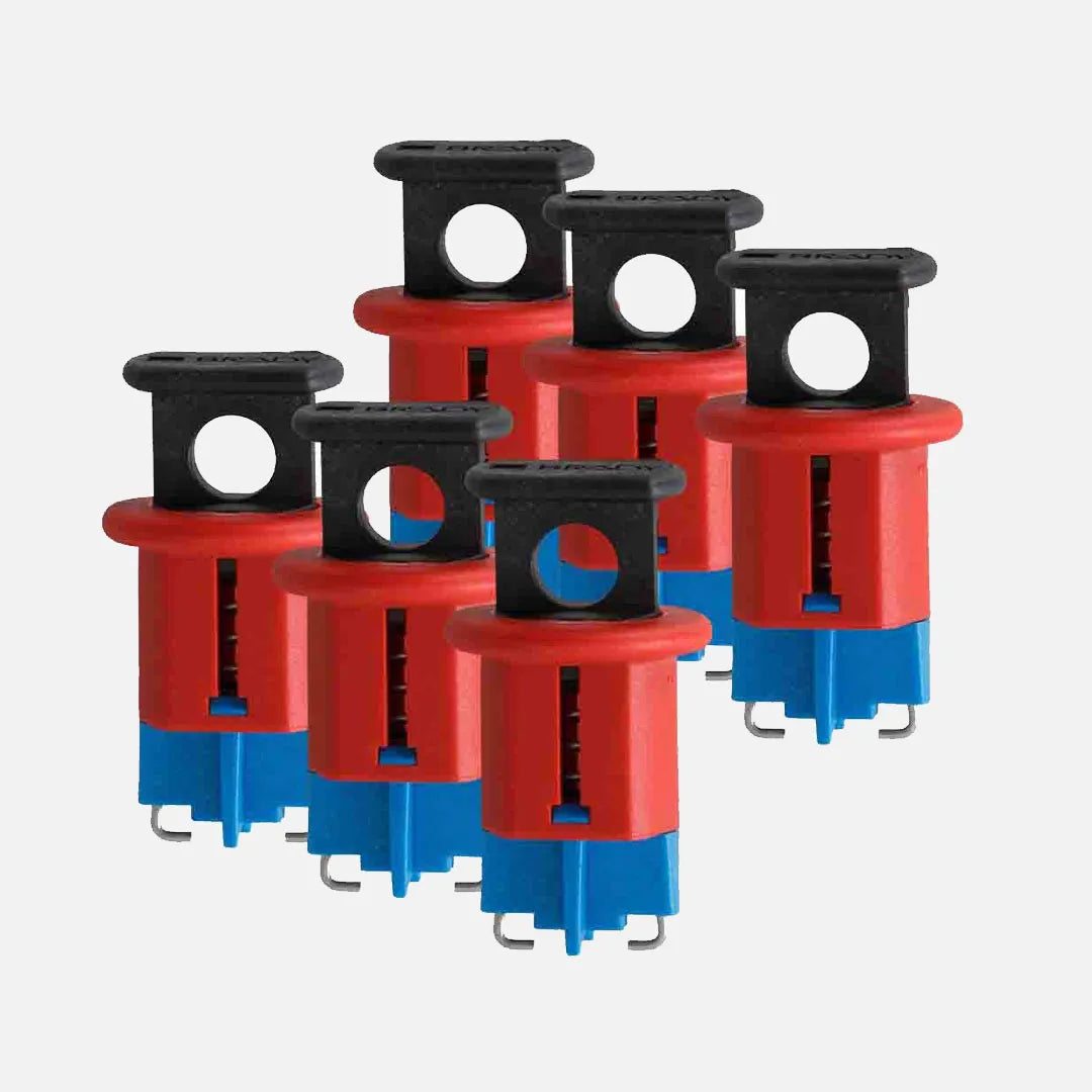 Dispositivos de bloqueo miniatura para MCB rojo 6pz
