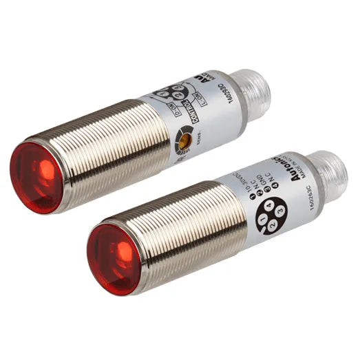 BRQM5M-TDTA-C-P Sensor fotoeléctrico latón M18 Barrera 5m 24VCD PNP C/Conector