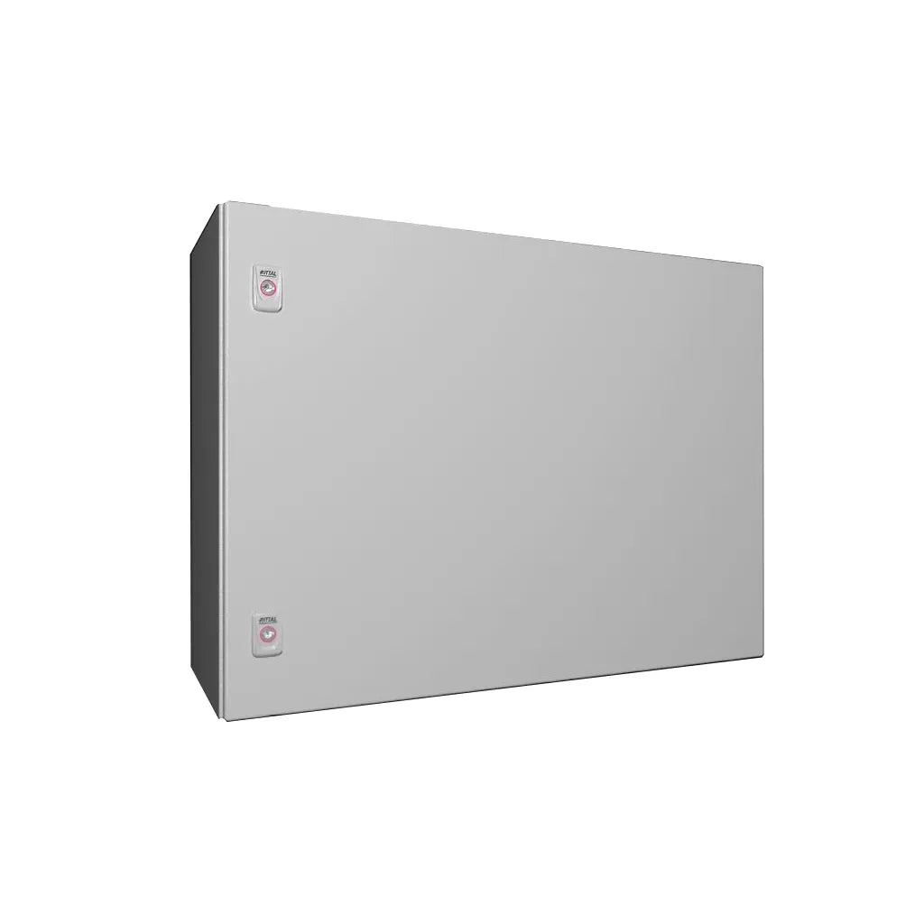 AX Gabinete mural de chapa de acero 1P 600Hx800Wx300Dmm RAL7035 IP66 NEMA 4