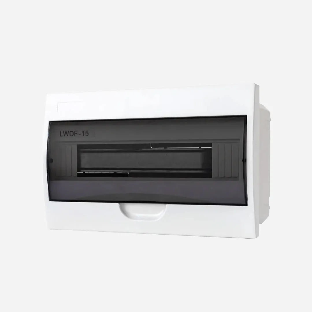 Caja de dist. p/empotrar 15M 211HX340WX90Dmm Plastico ABS IP40 Vent. Trans.