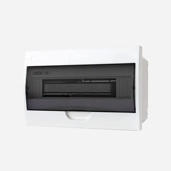 Caja de dist. p/empotrar 15M 211HX340WX90Dmm Plastico ABS IP40 Vent. Trans.
