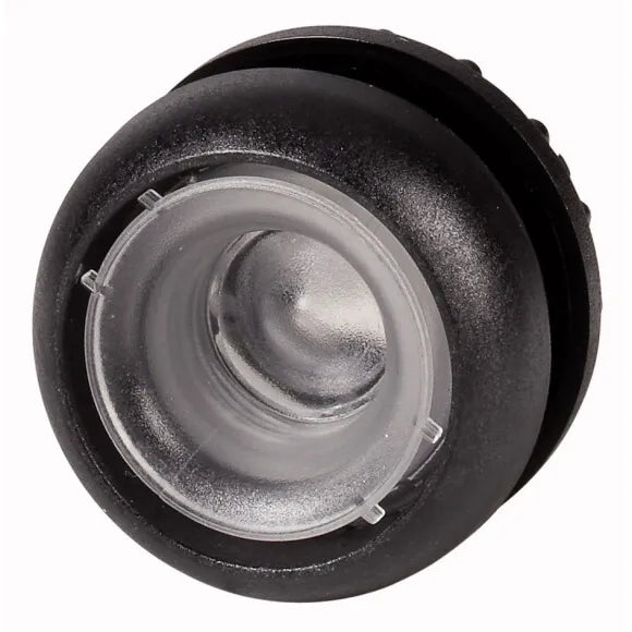 M22S-DRL-X Botón pulsador sin placa Plano iluminado Bisel negro 22mm Mantenido
