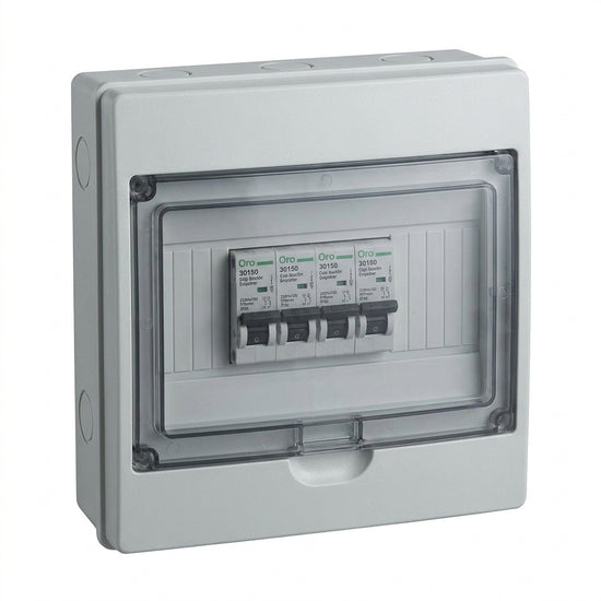 30150 Oro Caja distribución Empotrar 4M 228Hx120Wx97Dmm IP40 V/Transparente
