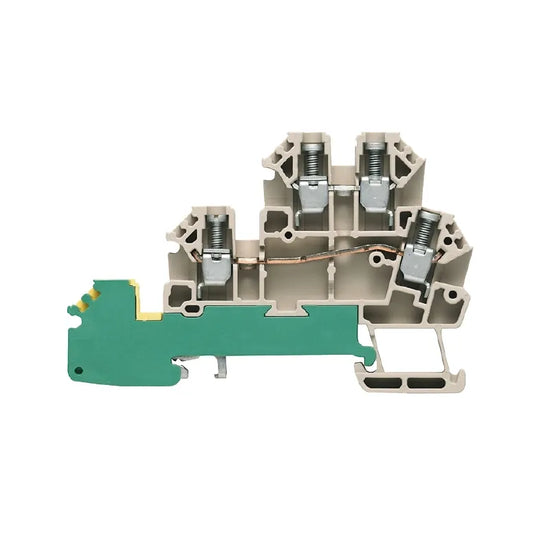 DLD 2.5/PE DB Clema de 2 niveles con PE 2.5mm² 26-12AWG 17.5A 250VCA Beige