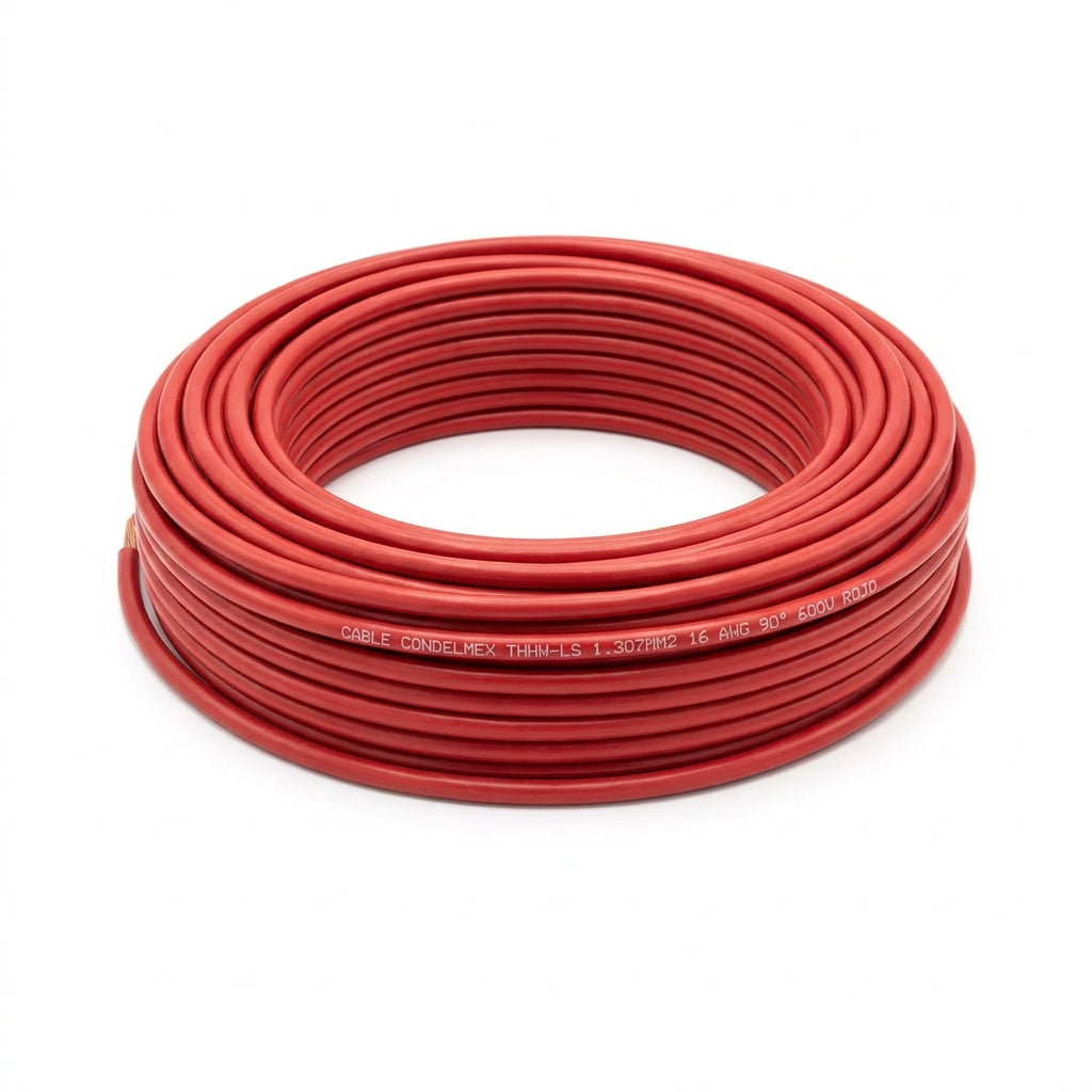 CABLE CONDELMEX THHW-LS 1.307MM2 16 AWG 90° 600V ROJO