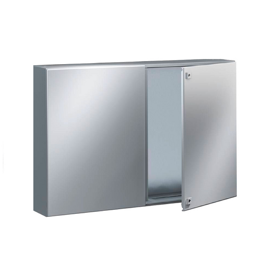 AE Gabinete mural de chapa de acero 2P 760Hx1000Wx300Dmm RAL7035 IP55 NEMA 12