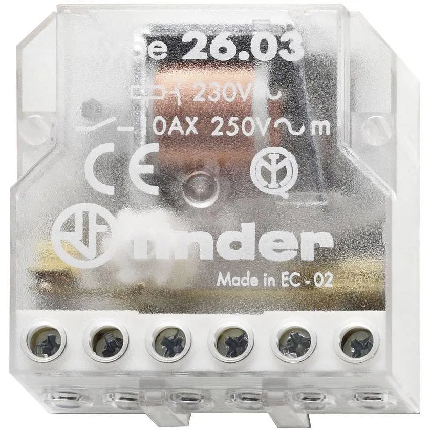 Telerruptor electromecánico tipo desviador 230VCA 1NA+1NC 10A 250V Panel