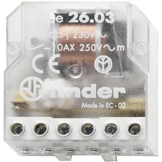 Telerruptor electromecánico tipo desviador 230VCA 1NA+1NC 10A 250V Panel