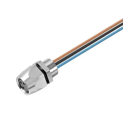 SAIE-M8B-3-0.5U-FP-M8 Conector de instalación PL hembra M8 3P empotrar M8 0.5mt