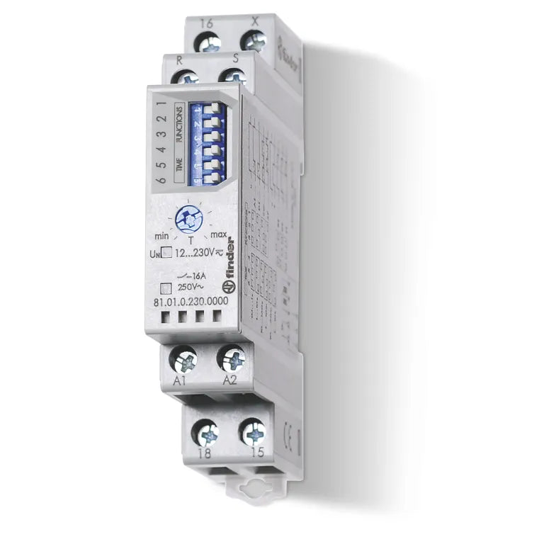 Temporizador multifunción 12-230VAC/DC 1NA1NC 16A 250V