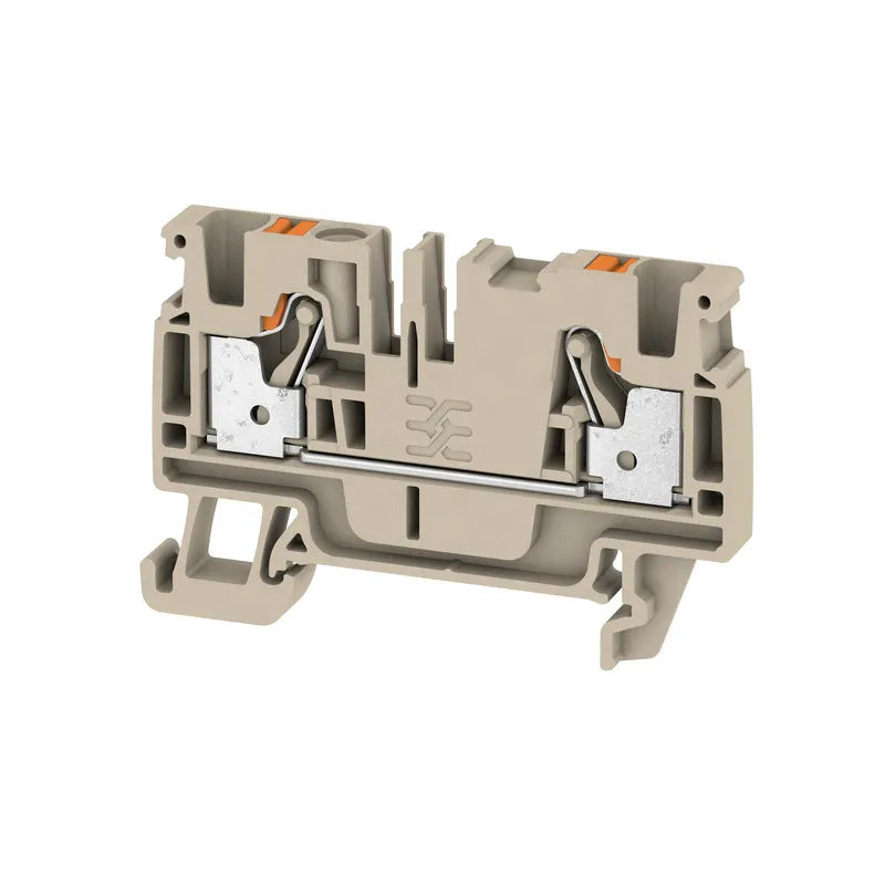 A2C 4 Clema Push-in 2 conexiones 4mm² 26-10AWG 32A 800VCA Beige Oscuro