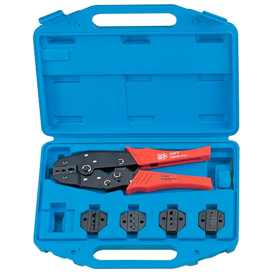 Kit ponchadora LY-03C con 5 dados y estuche plástico