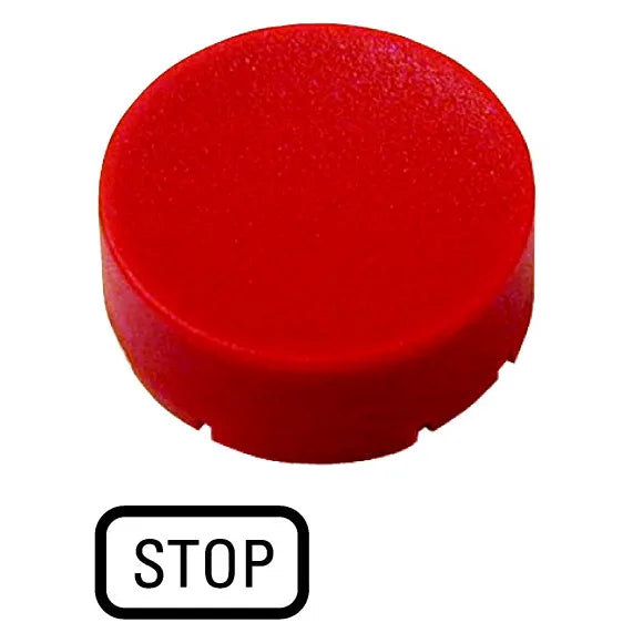 M22-XDH-R-GB0 RMQ-Titan Placa para Botón Diseño-Saliente color Rojo -STOP-