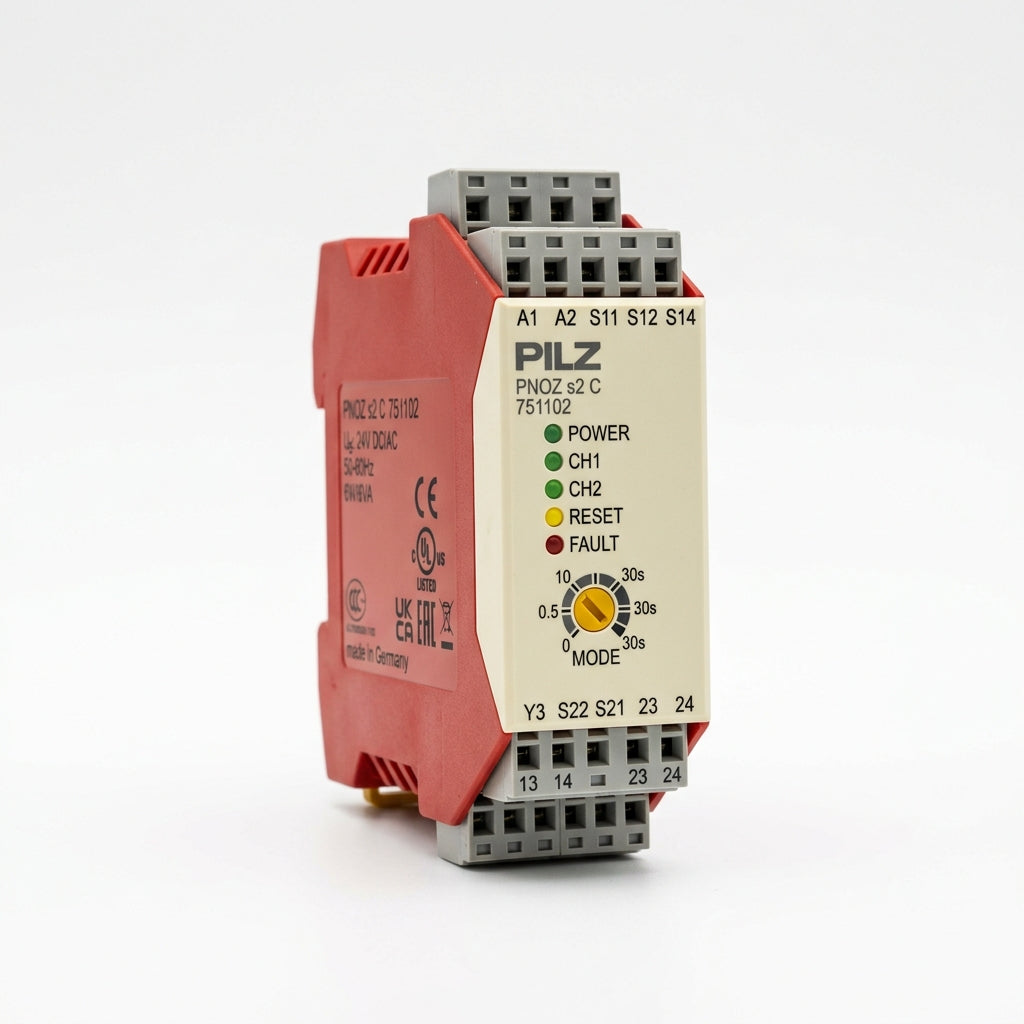 PILZ  PNOZ S2 C 24 VDC 3n/o 1n/c 751102 RELÉ DE SEGURIDAD