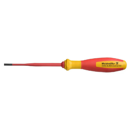 SDIS SLIM 0.6X3.5X100 Destornillador slim plano con aislamiento VDE Caña 100Lx3.