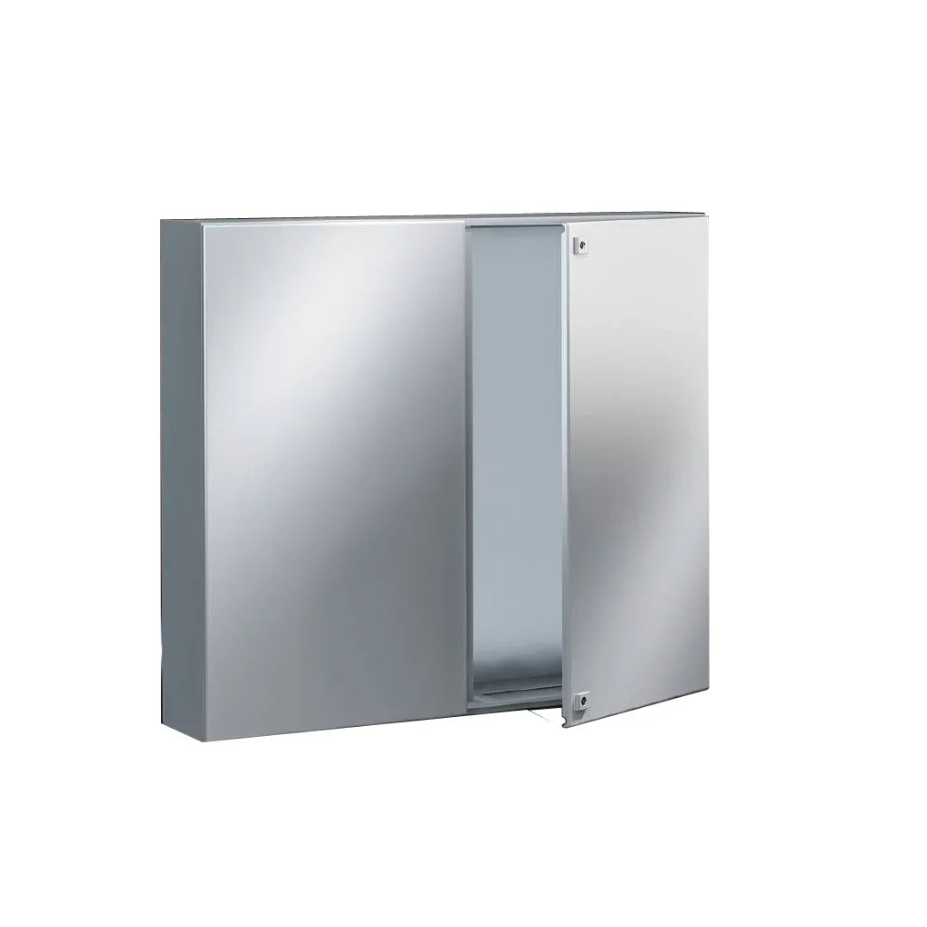 AE Gabinete mural de chapa de acero 2P 1000Hx1000Wx300Dmm RAL7035 IP55 NEMA 12