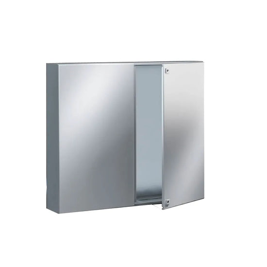 AE Gabinete mural de chapa de acero 2P 1000Hx1000Wx300Dmm RAL7035 IP55 NEMA 12