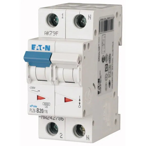 PLZ6-B20/1N-MW Xpole Interruptor termomagnético (ITM) 1P+N 20A 6kA Curva B