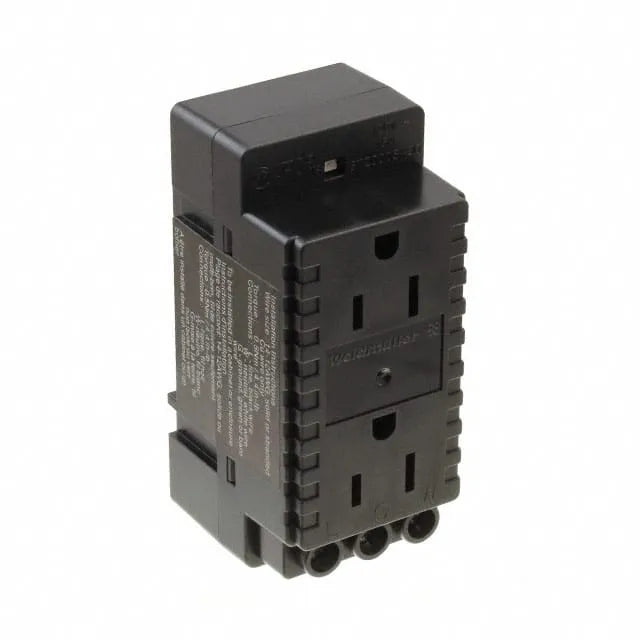 DUPLEX 120VAC OUTLET W/LED Tomacorriente duplex polarizado L+N+PE 120VAC 15A