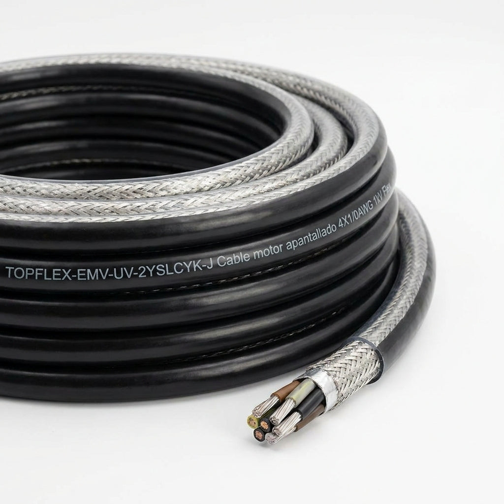 TOPFLEX-EMV-UV-2YSLCYK-J Cable motor apantallado 4X1/0AWG 1kV Flex