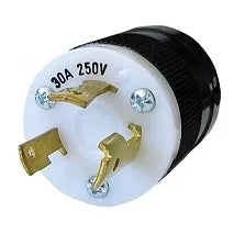Clavija media vuelta 2P+T 3H 30A 250VAC IP20