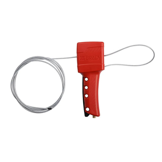 Dispositivo de bloqueo con cable revestido de 8′ rojo 1pz