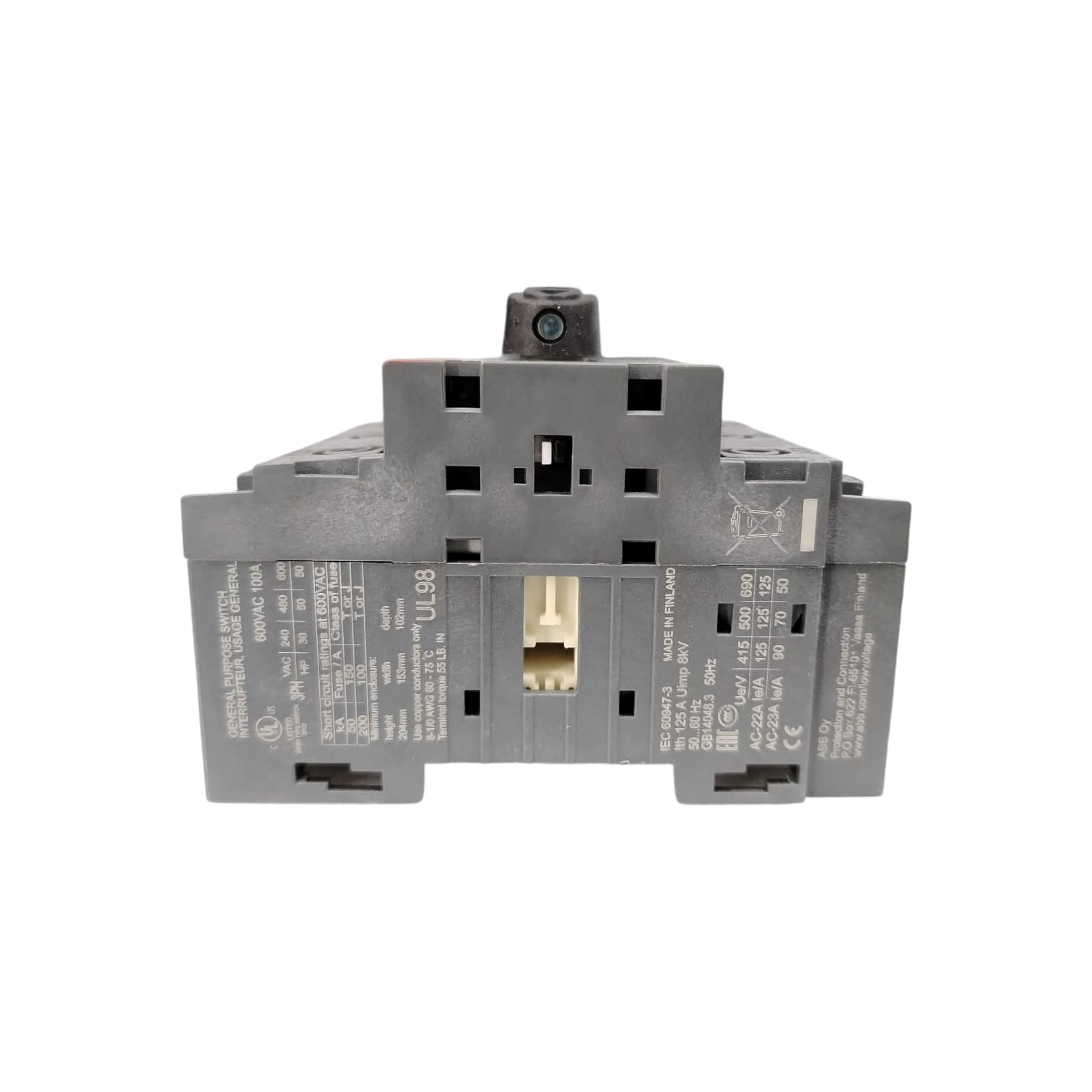 ABB	1S200B11907600543/OT125F3 Interruptor termomagnético