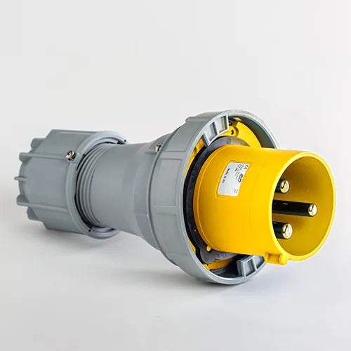 Clavija aérea 125A 2P+T 120VCA 4h Amarillo IP66-IP67
