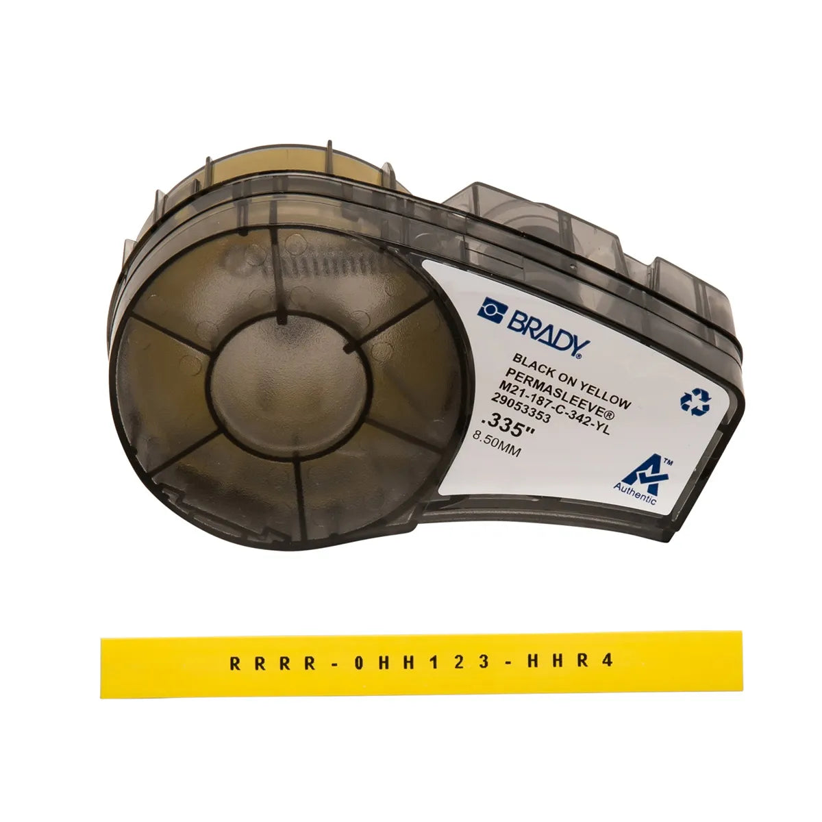 Etiqueta termocontractil 3/16″ 20-10AWG 0.187Dia in x 7L ft Negro en Amarillo