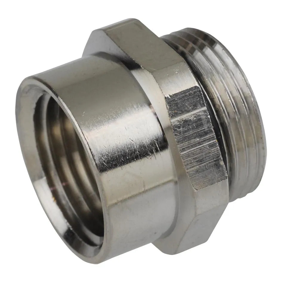 ADAP PG16/NPT1/2 Adaptador de latón niquelado Relación PG16 a NPT 1/2