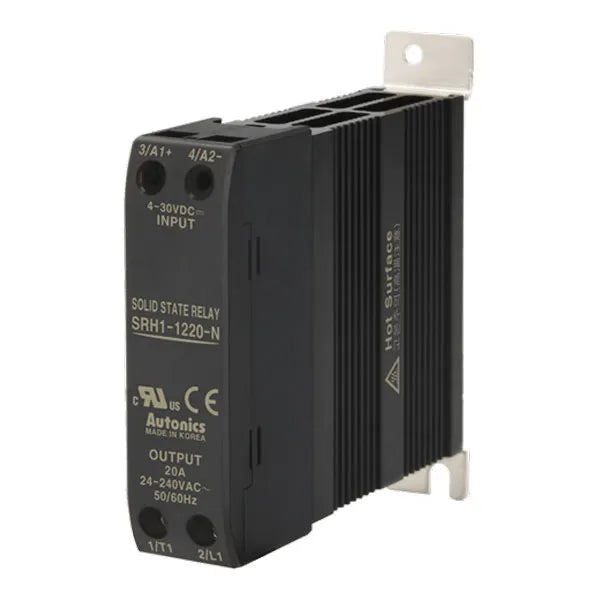 SRH1-1220-N SSR monofásico con disipador 20A Input 4-30VCD Output 24-240VCA